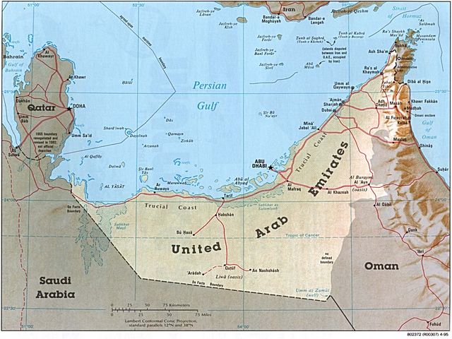 carte émirats arabes unis